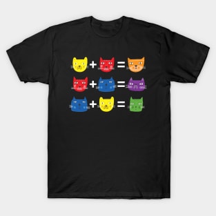 Cat Themed Color Theory for Art Teacher Artist T-Shirt